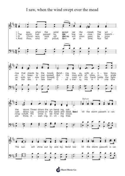 I Saw, When the Wind Swept Over the Mead Sheet Music by Benjamin Burke Beall-Arr.Cofny