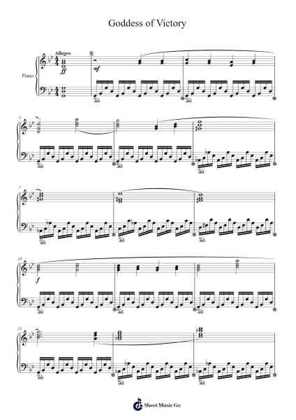 Goddess of Victory Sheet Music by Cosmograph-Arr.Katrett