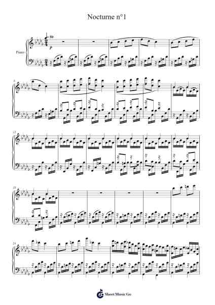 Nocturne No. 1 Sheet Music by Dunnlace-Arr.Bloorvogt