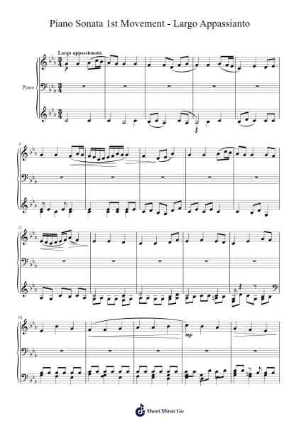 Piano Sonata No. 1 in F Minor, Op. 2 No. 1: II. Adagio Sheet Music by Boycetio Gregnet-Arr.Ruthmie