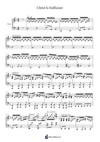 Christ Is Sufficient Sheet Music by cjoyful72-Arr.Mickmin