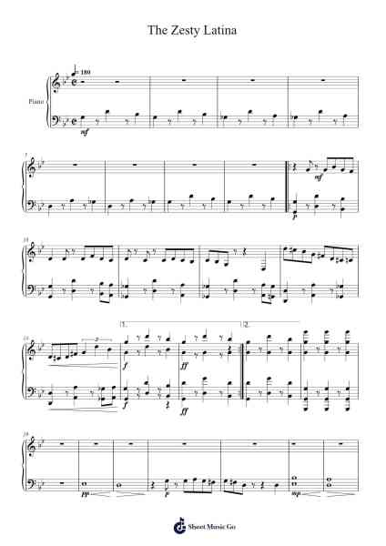 The Zesty Latina 楽譜 by Tori Padmos-Arr.Myrtours Hihill