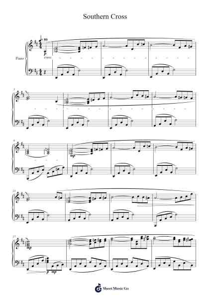 Southern Cross Sheet Music by Masao Aichi-Arr.Emton