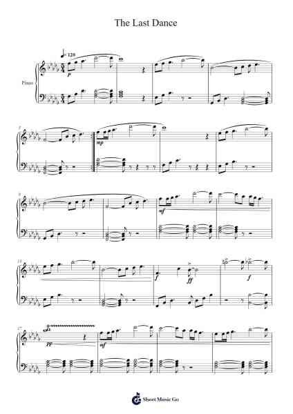 The Last Dance Sheet Music by Benjamin Cook-Arr.Thomgreg