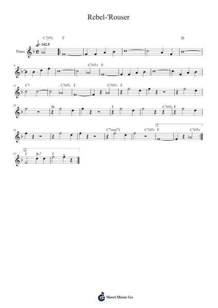 Rebel-'Rouser Sheet Music by Duane Eddy-Arr.Cromchard Hanzie