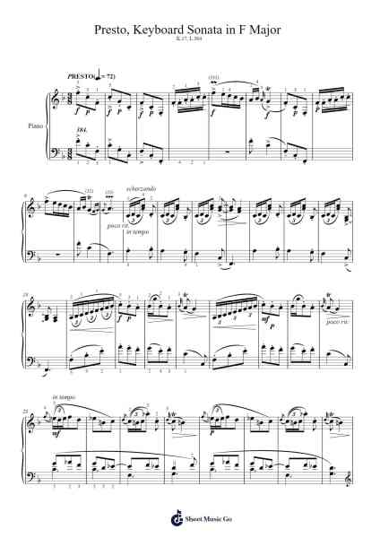 Keyboard Sonata in F Major, K.17, L.384 Sheet Music by Domenico Scarlatti-Arr.Willmand Dundre