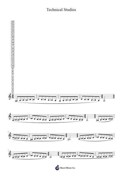 Technical Studies Sheet Music by H. L. Clarke-Arr.Minmeg Bobfax
