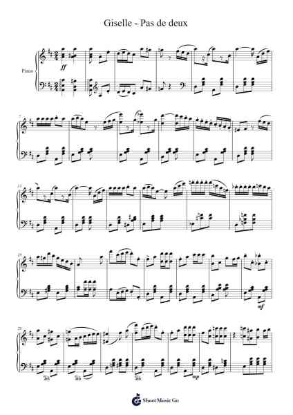 Giselle, Act 1: Pas de deux Sheet Music by Adolphe Adam-Arr.Leeles Stoweser