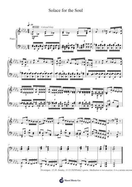Solace for the Soul Sheet Music by Toursbur-Arr.Yuleboyle Kingshous
