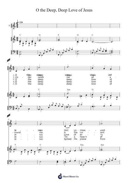 O the Deep, Deep Love of Jesus Sheet Music by Trad.-Arr.Montholt