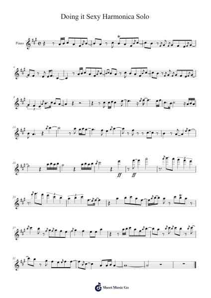 Doing it Sexy Harmonica Solo Sheet Music by Stevie Wonder-Arr.Wesriah