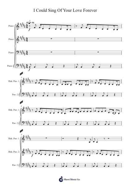 I Could Sing Of Your Love Forever Sheet Music by Jars of Clay-Arr.Zoben