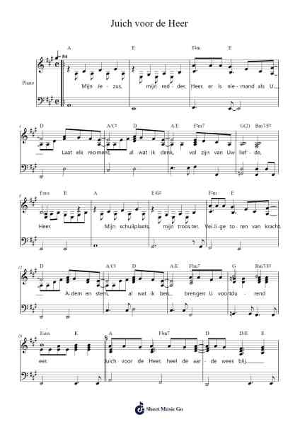 Juich voor de Heer Sheet Music by -Arr.Yerleen Virdean