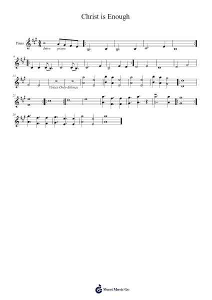 Christ is Enough Sheet Music by Twainjeff-Arr.Leighborn