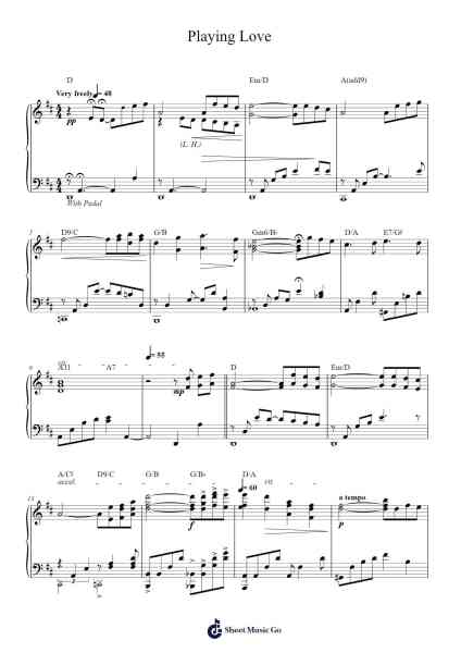 Playing Love Sheet Music by Ennio Morricone-Arr.Jonesvi Regbach