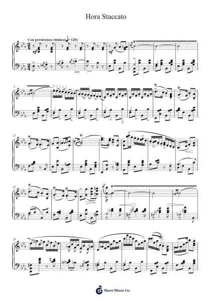 Hora Staccato Sheet Music by Grigoraş Dinicu-Arr.Camilbeard