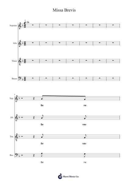 Missa Brevis Sheet Music by Jacob De Haan-Arr.Chrisriah Sheicia