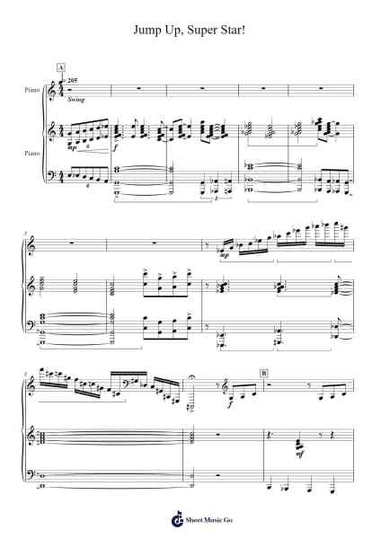 Jump Up, Super Star! Sheet Music by Naoto Kubo-Arr.Childvian Petsibyl