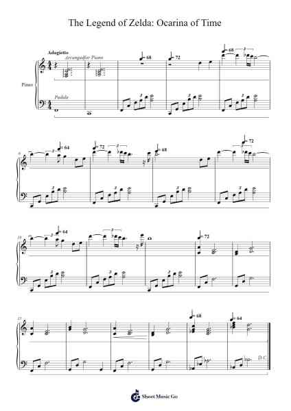 The Legend of Zelda: Ocarina of Time โน้ตเพลงโดย Koji Kondo-Arr.Hoodlyle Joyyoung