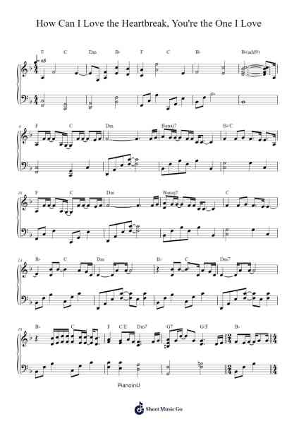 How can I love the heartbreak, you're the one I love Sheet Music by AKMU-Arr.Thachloe