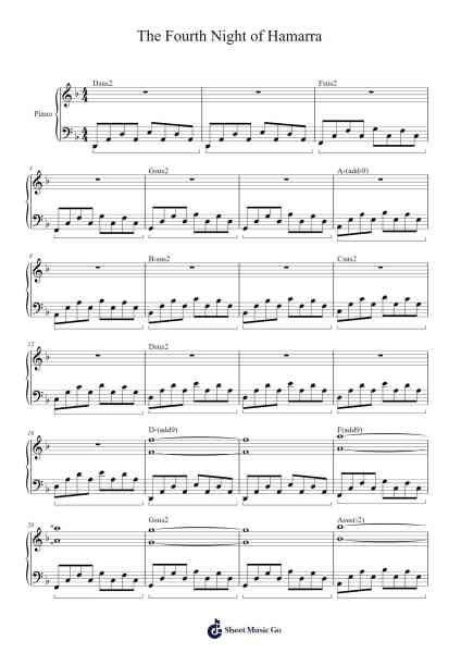 The Fourth Night of Hamarra Sheet Music by Ethan Paulson-Arr.Bowmag