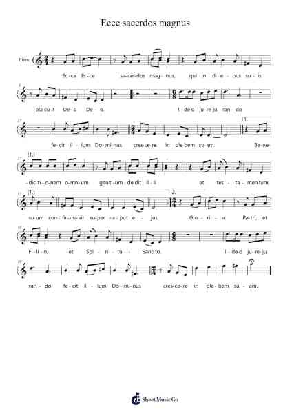 Ecce sacerdos magnus Sheet Music by Jiří Strejc-Arr.Toddjoy