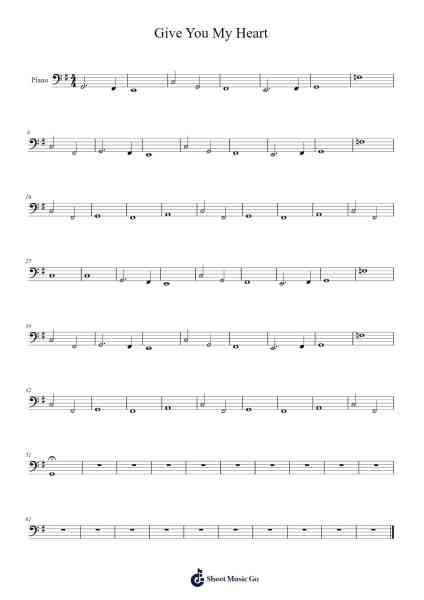 Give You My Heart Sheet Music by undefined-Arr.Reyler Poundien
