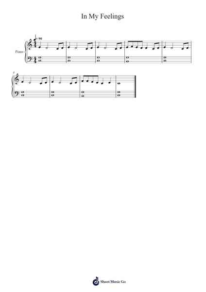 In My Feelings Sheet Music by Drake-Arr.Fesey Elroyrian