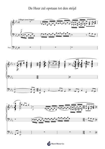 De Heer zal opstaan tot den strijd Sheet Music by Jan Zwart-Arr.Alac Floleigh