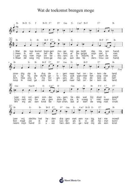Wat de toekomst brengen moge Sheet Music by Unknown author-Arr.Vicstowe Diaearl