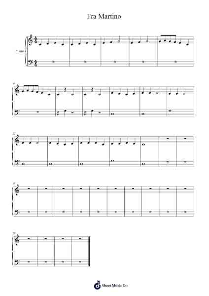 Fra Martino Sheet Music by cacca123456666-Arr.Derion
