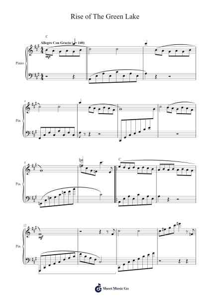 Rise of The Green Lake Sheet Music by Michael Ake-Arr.Windict