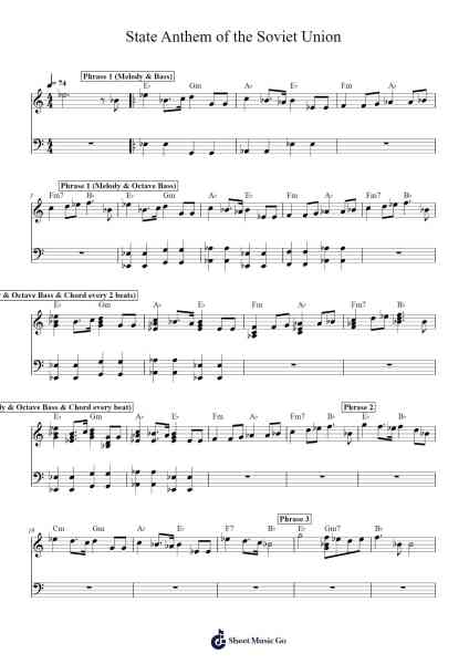 State Anthem of the Soviet Union Sheet Music by Alexander Alexandrov-Arr.Virbell