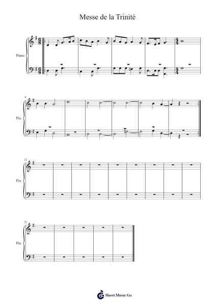 Messe de la Trinité Sheet Music by Tolacheteau72-Arr.Polwer Sharpger
