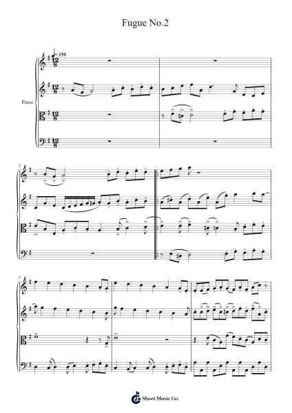 Fugue No.2 Sheet Music by Tofrances-Arr.Woodthorne Rylee