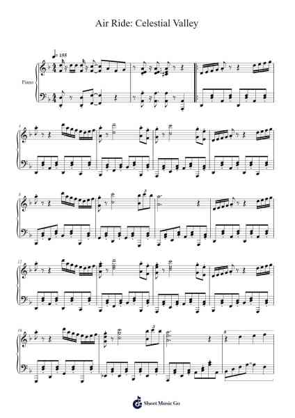 Air Ride: Celestial Valley Sheet Music by Hirokazu Ando-Arr.Migsel Pagliam