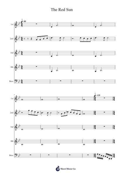 The Red Sun Sheet Music by -Arr.Egger Daveky