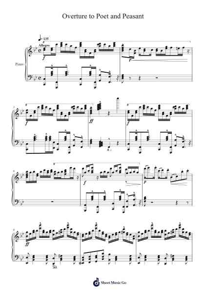 Overture to Poet and Peasant Sheet Music by Franz von Suppé-Arr.Matlas