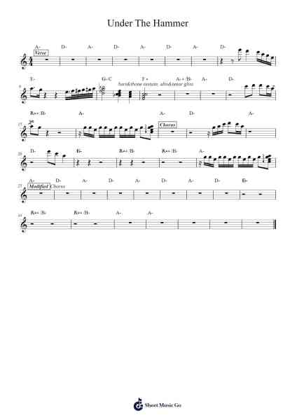 Under The Hammer Sheet Music by Gil Scott-Heron-Arr.Bushple
