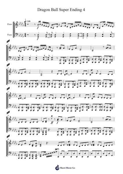 Dragon Ball Super Ending 4 Sheet Music by -Arr.Jersharp