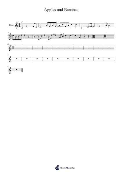 Apples and Bananas Sheet Music by undefined-Arr.Hores