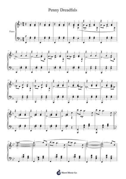 Penny Dreadfuls Sheet Music by Animal Collective-Arr.Clifffitch