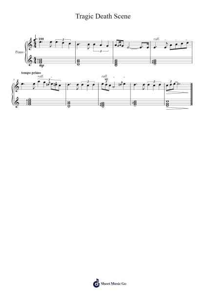 Tragic Death Scene Sheet Music by Kyle Norberg-Arr.Oryet Zosoll