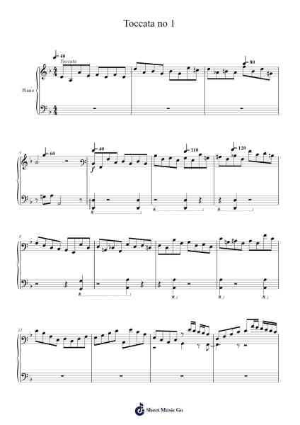 Toccata No. 1 in D Minor Sheet Music by Latroll Sinlyn-Arr.Drewleste Morebia