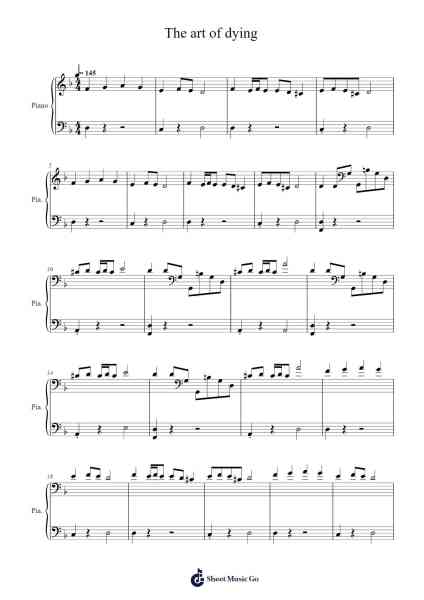 The art of dying Sheet Music by Lord Belial-Arr.Besder