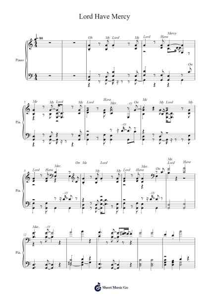 Lord Have Mercy Sheet Music by Hazvey-Arr.Woolgreen
