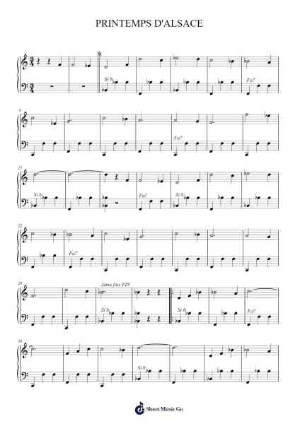 PRINTEMPS D'ALSACE Sheet Music by Louis Ledrich-Arr.Primeg
