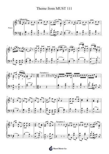 Theme from MUST 111 Sheet Music by Araholt-Arr.Oisenwoolf