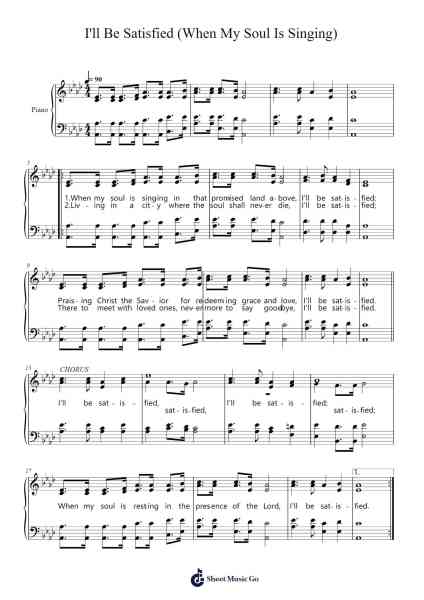 I'll Be Satisfied (When My Soul Is Singing) Sheet Music by T. N. Pannell-Arr.Jefgiles Greren