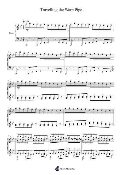 Travelling the Warp Pipe Sheet Music by Masayoshi Ishi-Arr.Croftslon Maugnings